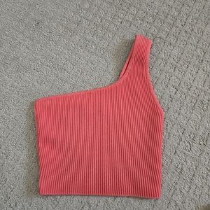 Babaton Sculpt Knit One Shoulder Crop Top